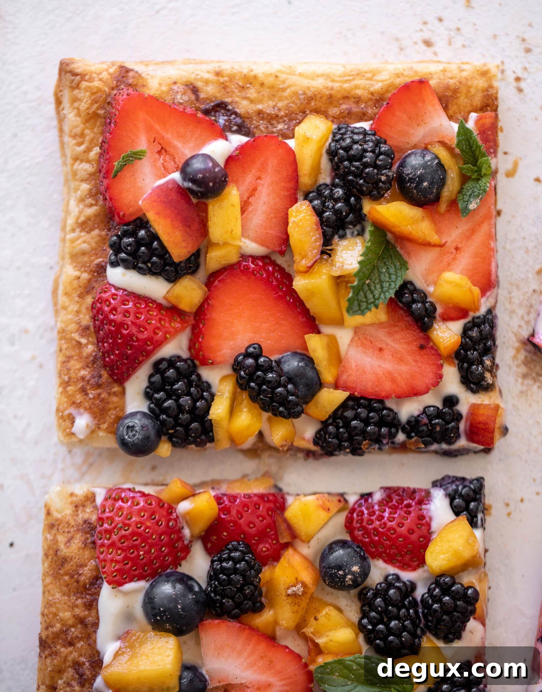 Puff Pastry Fruit Pizza with Cream Cheese Glaze 11 puff pastry fruit pizza