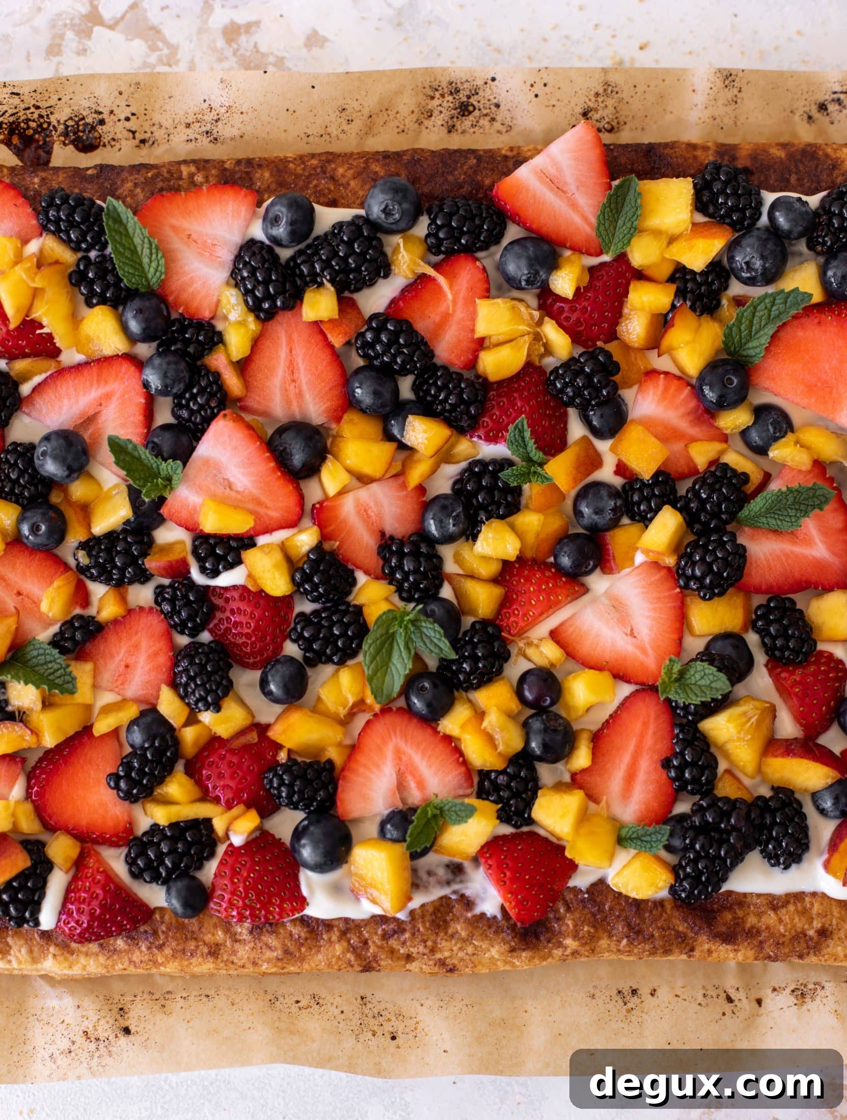 Puff Pastry Fruit Pizza with Cream Cheese Glaze 6 puff pastry fruit pizza