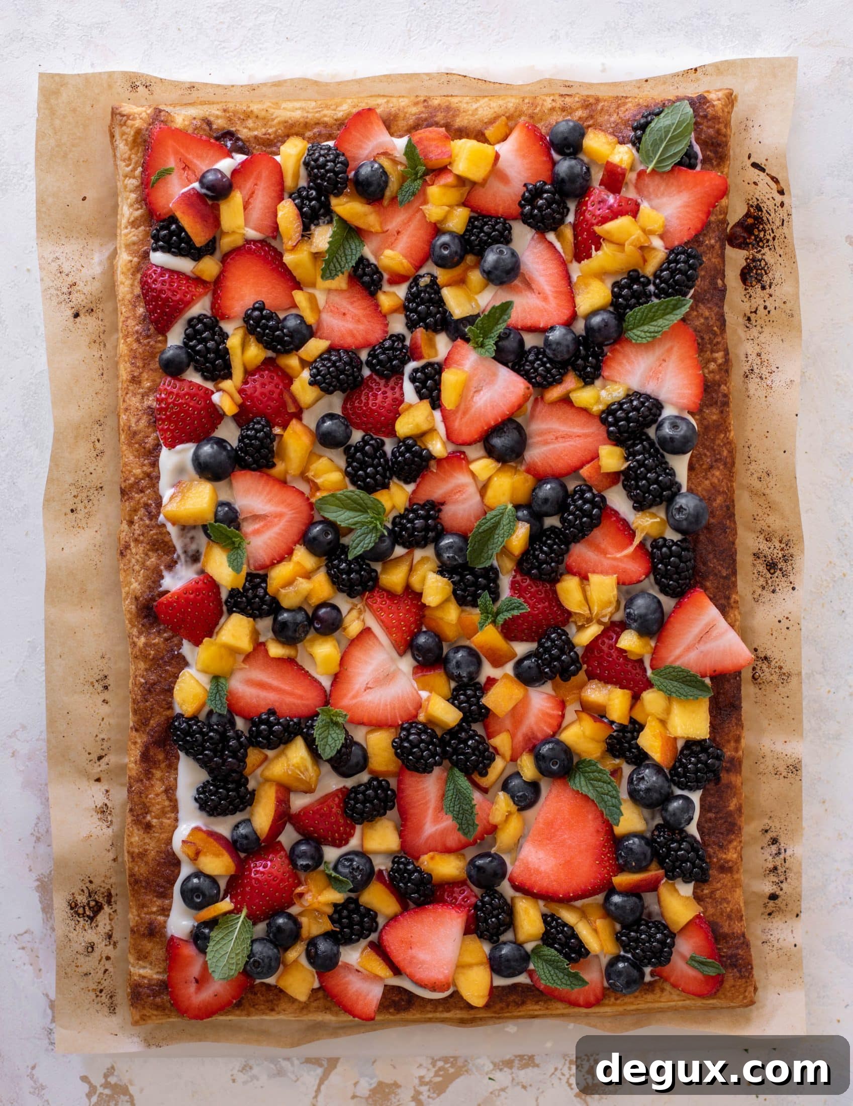 Puff Pastry Fruit Pizza with Cream Cheese Glaze 7 puff pastry fruit pizza
