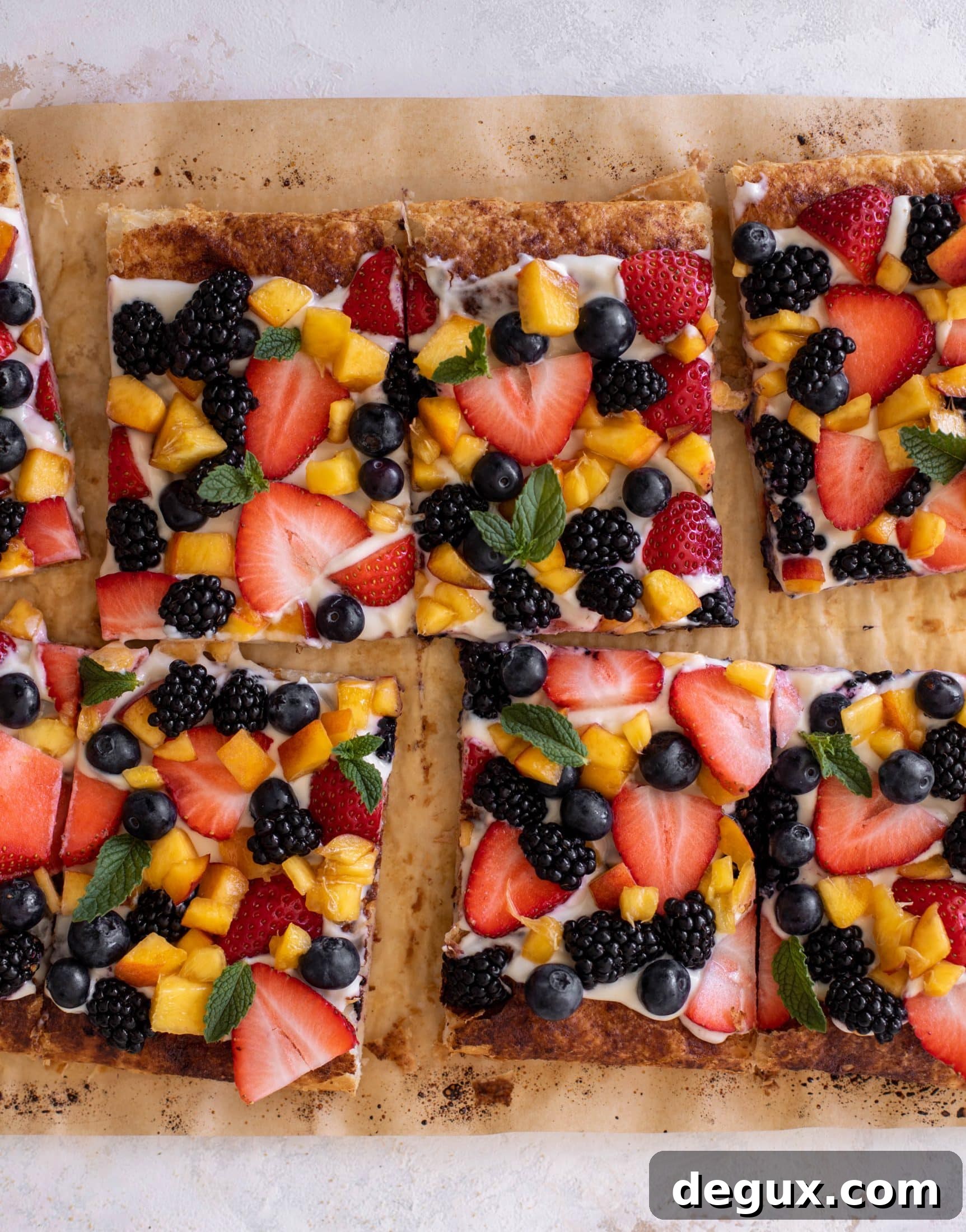Puff Pastry Fruit Pizza with Cream Cheese Glaze 8 puff pastry fruit pizza