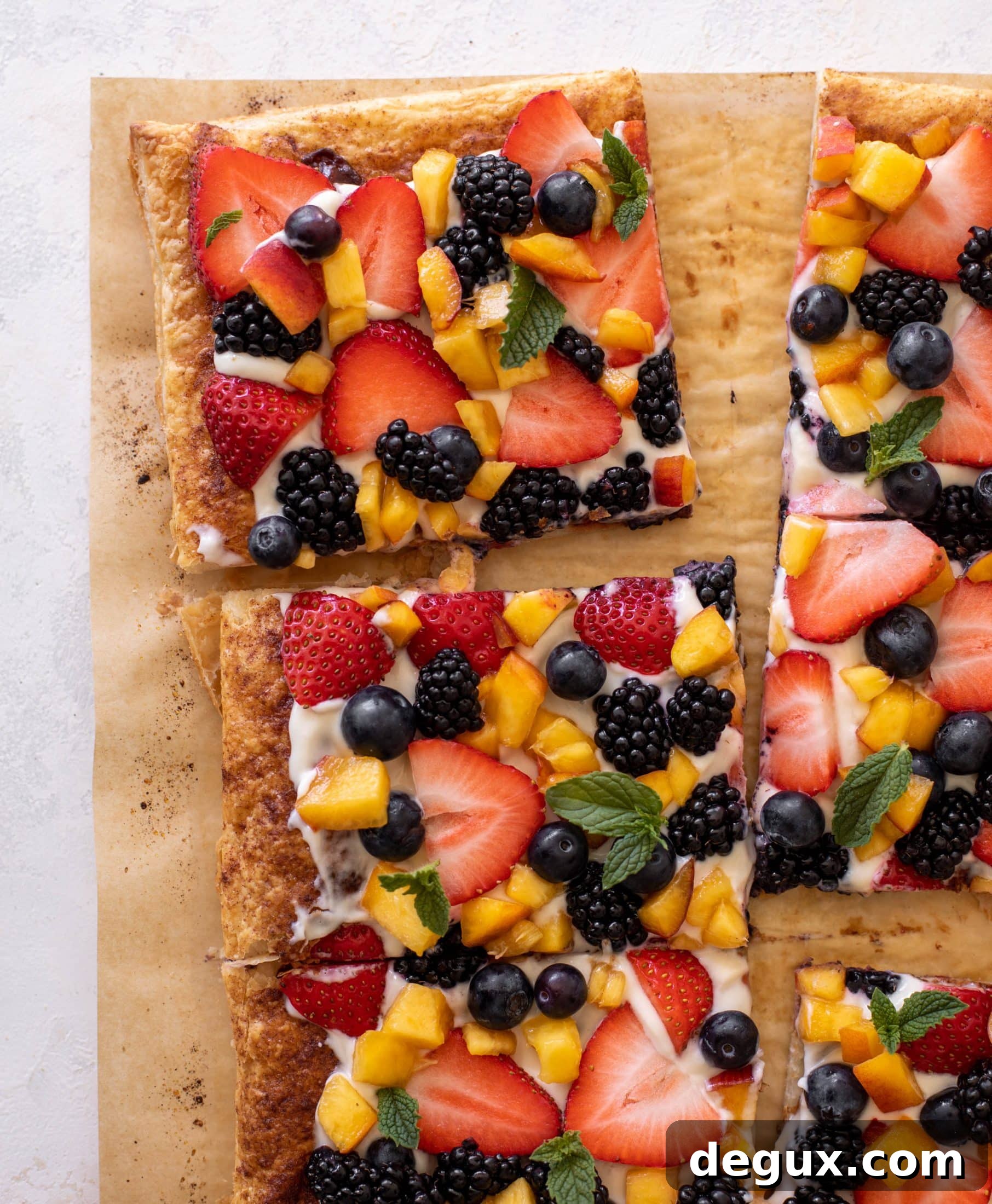 Puff Pastry Fruit Pizza with Cream Cheese Glaze 9 puff pastry fruit pizza