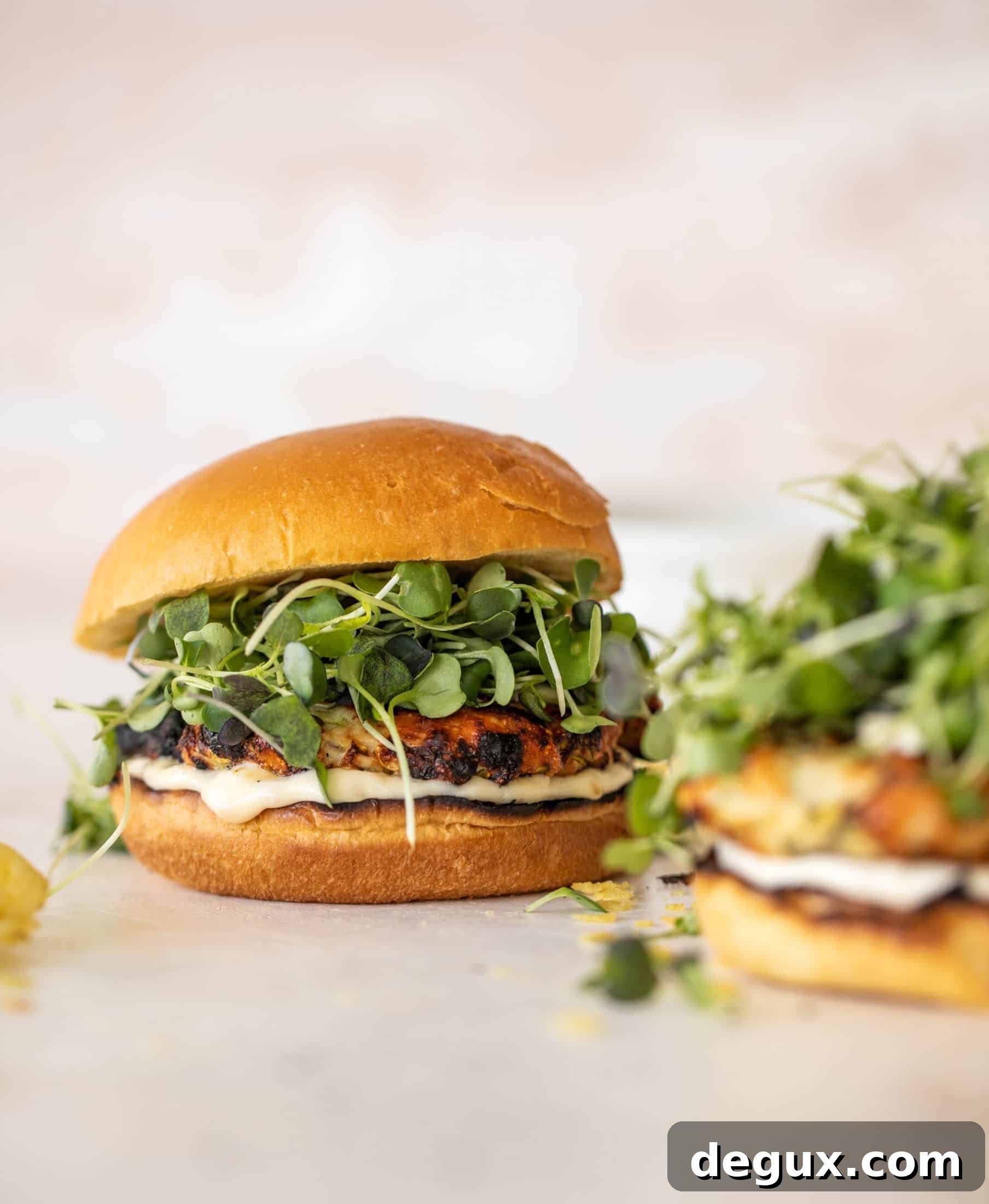 grilled zucchini chicken burgers
