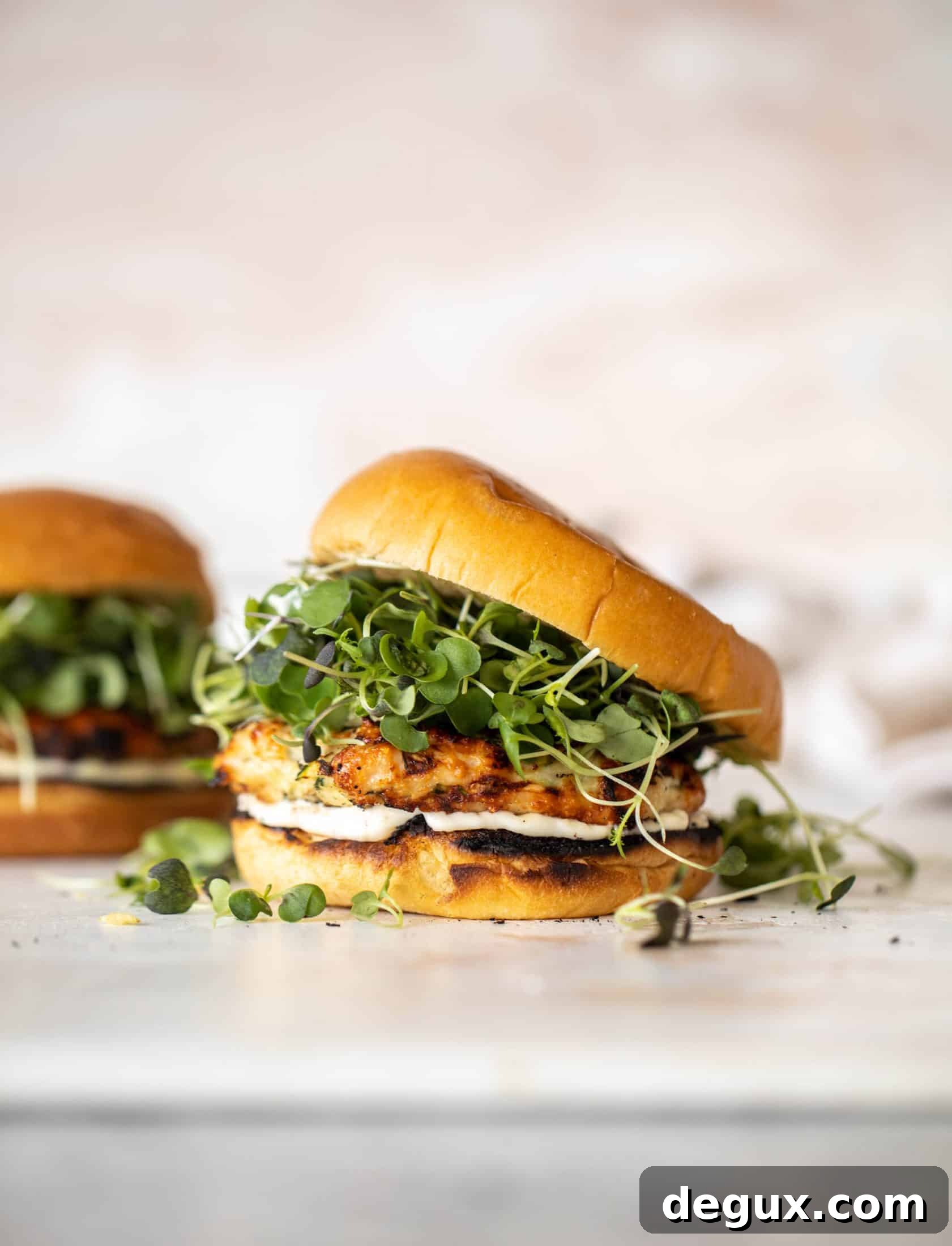 grilled zucchini chicken burgers