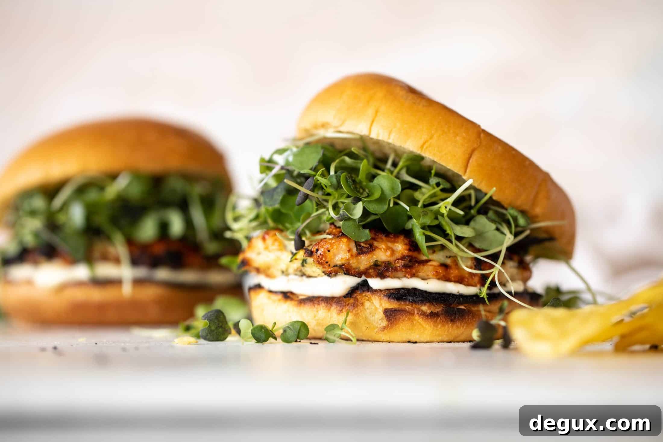 grilled zucchini chicken burgers