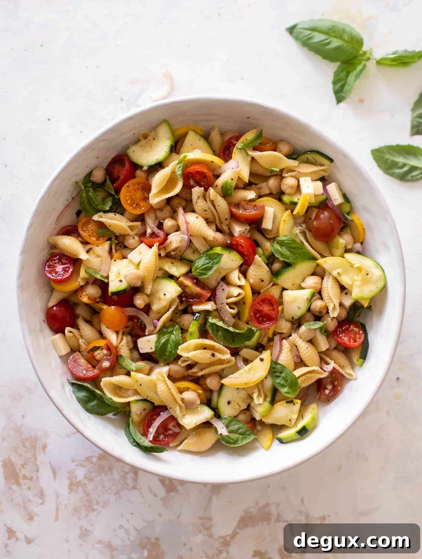 Chickpea pasta salad