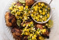 Grilled Chili-Lime Chicken Thighs with Mango Corn Salsa
