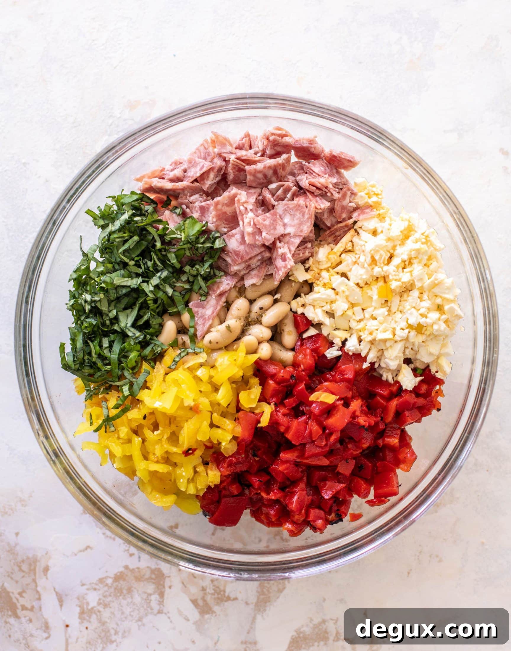 summer salami white bean salad