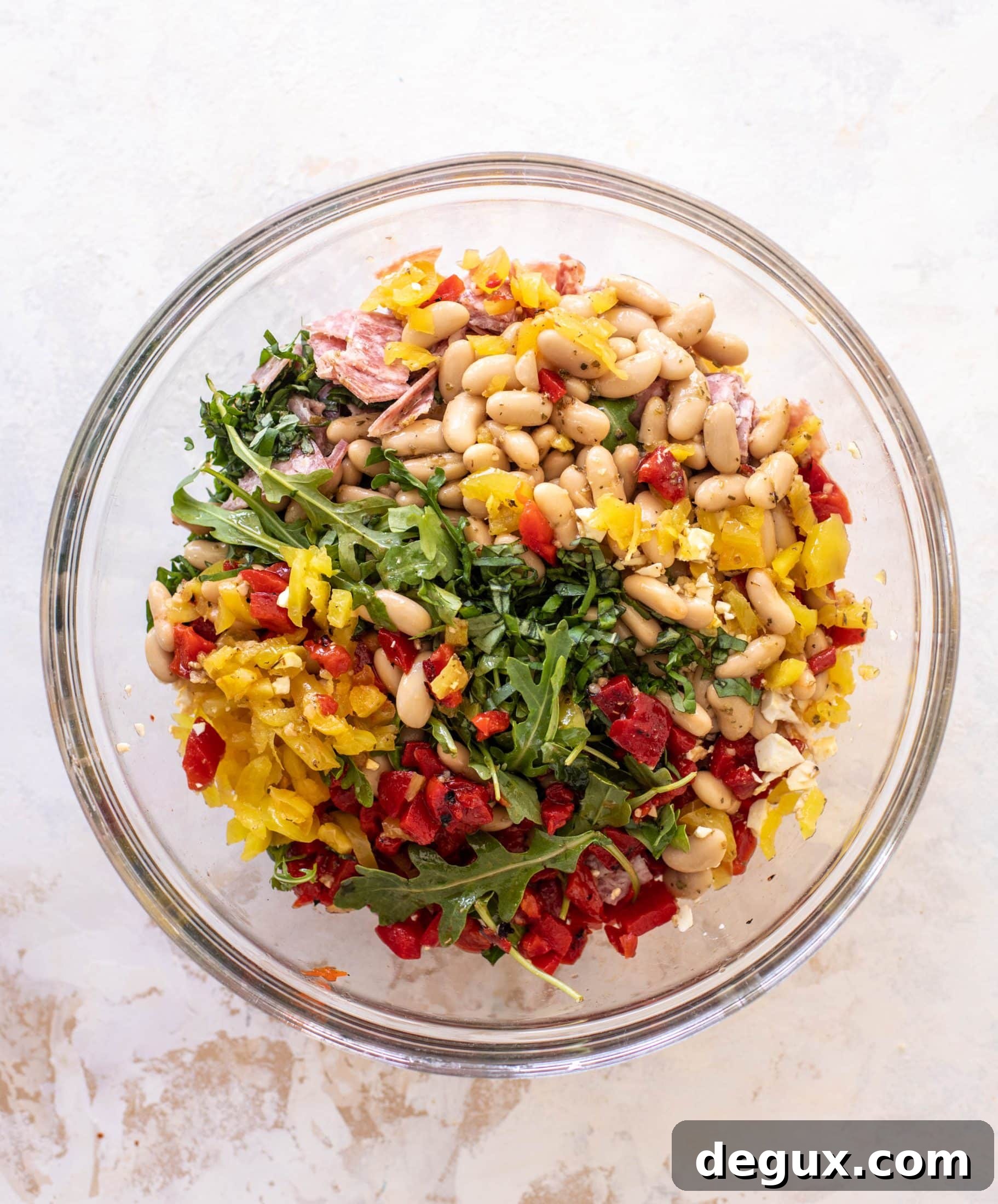 summer salami white bean salad