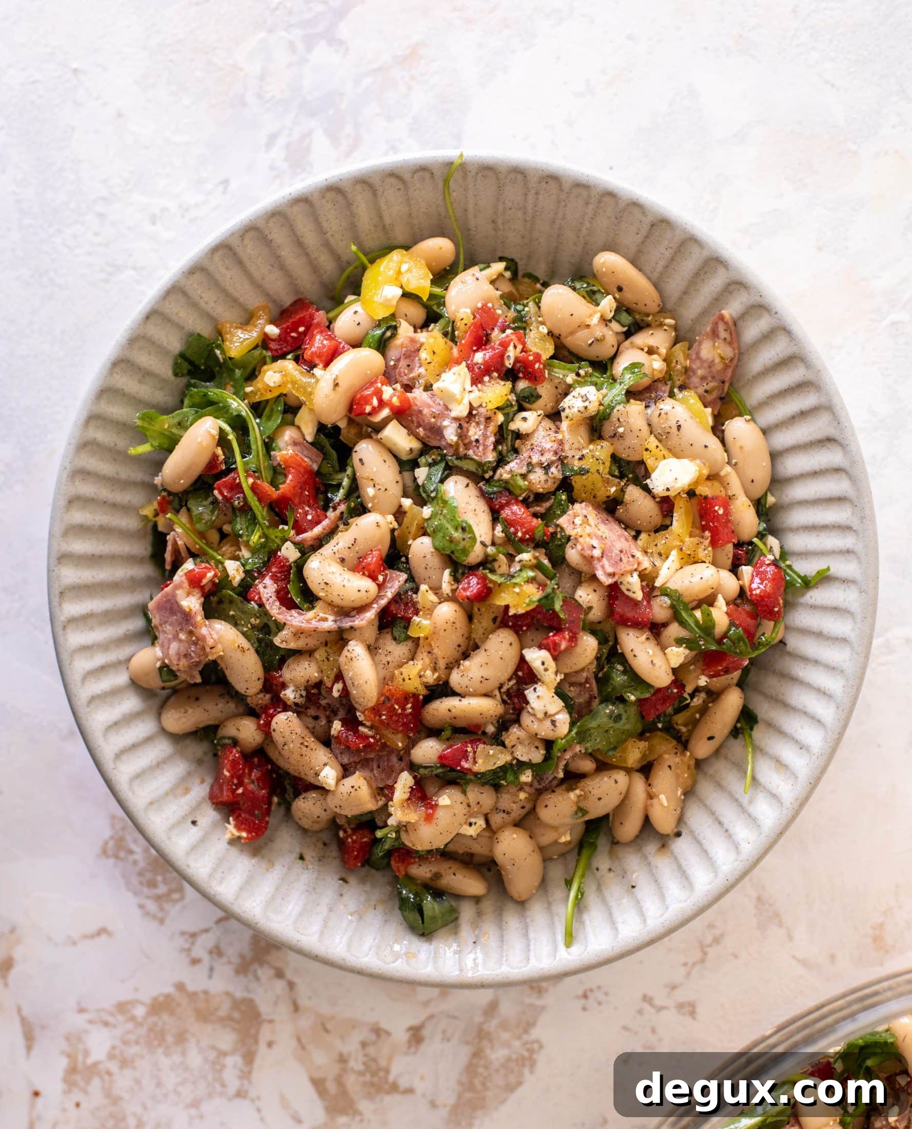 summer salami white bean salad