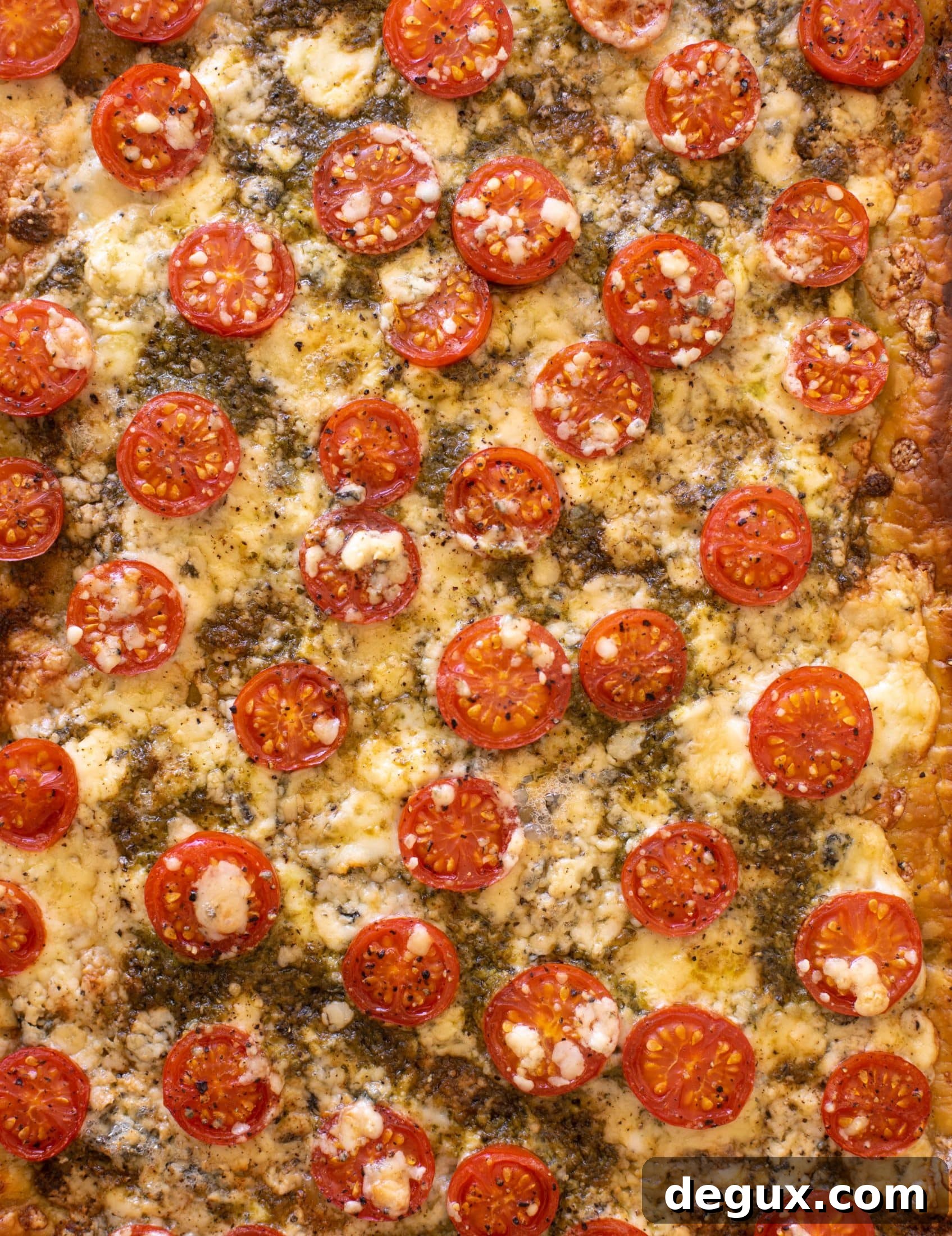 tomato basil blue cheese tart