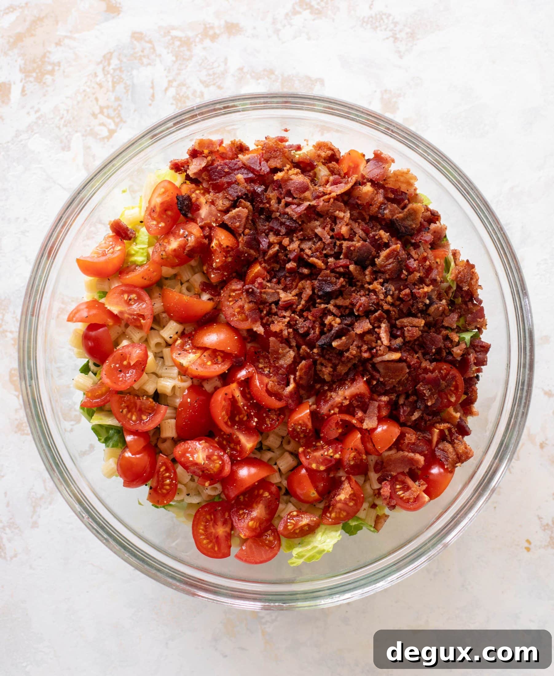 Chopped BLT Mini Pasta Salad Recipe 5 chopped BLT tiny pasta salad
