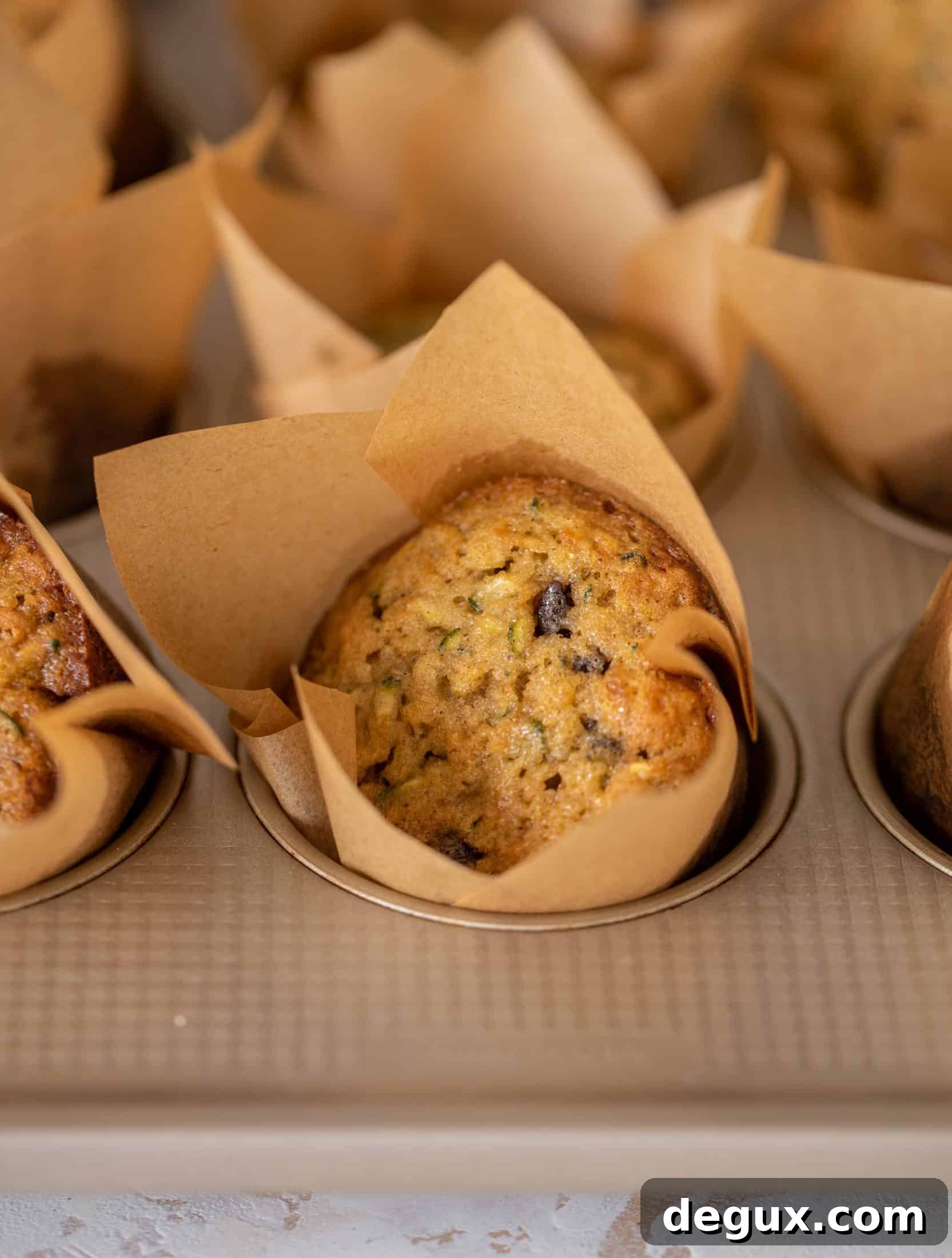 chocolate chip zucchini muffins