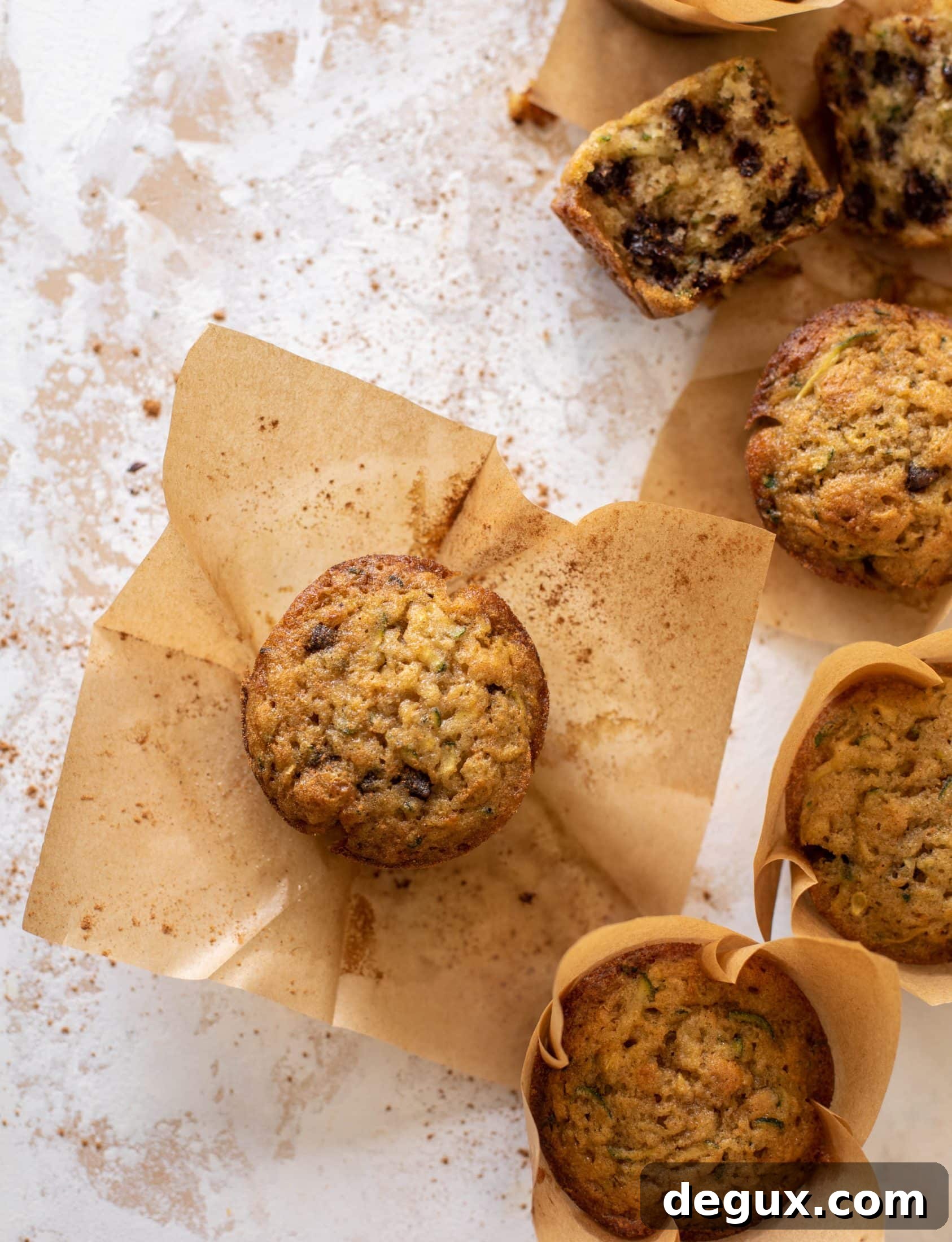 chocolate chip zucchini muffins